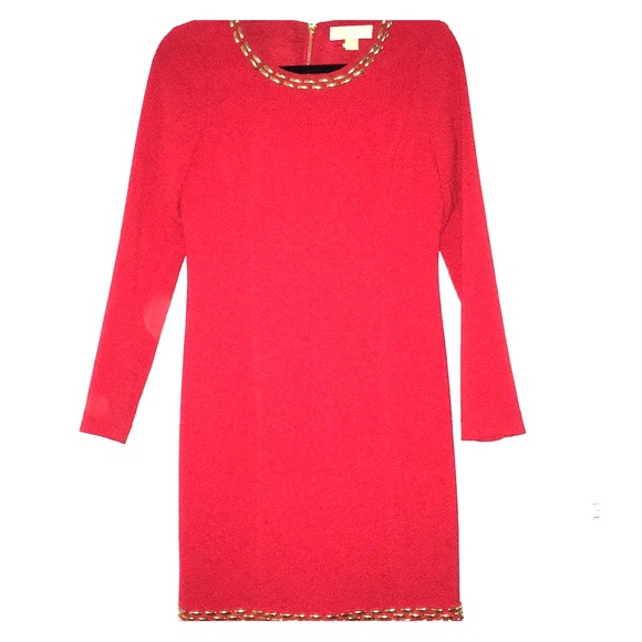 Michael Kors Dresses & Skirts - Michael Kors Red Oblong Studded Dress